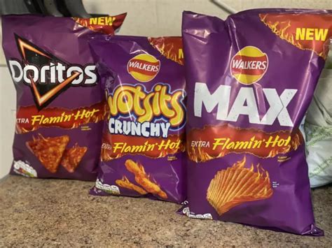 3X WALKERS EXTRA Flamin Hot Wotsits Crunch MAX 130g Doritos Crisps 163g NEW 12 99 PicClick UK