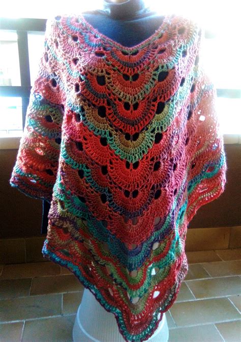 Ponchos De Lana Hechos A Mano A Crochet Y A 2 Agujas