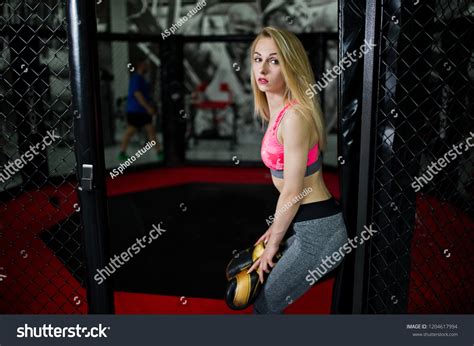 Sexy Sport Blonde Girl Boxer Posed Stock Photo Shutterstock