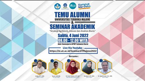 Live Temu Alumni Dan Seminar Akademik Ut Majene Youtube