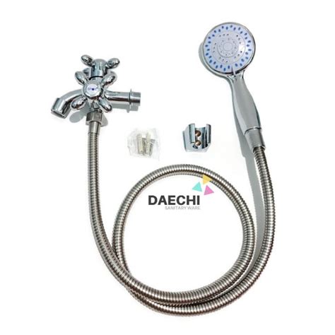 Jual Paket Hand Shower Bonus Kran Cabang Keran Double Stainless Bagus