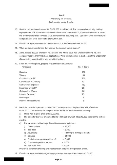 SOLUTION Bcom 3 Sem Corporate Accounting 1 22100578 Apr 2022 Studypool