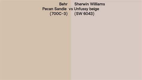 Behr Pecan Sandie 700c 3 Vs Sherwin Williams Unfussy Beige Sw 6043