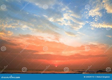 Ocean shore at sunset stock photo. Image of beach, peace - 24429772