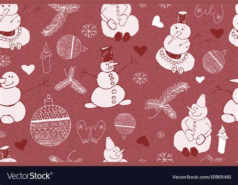 Christmas Background Seamless Tiling Royalty Free Vector