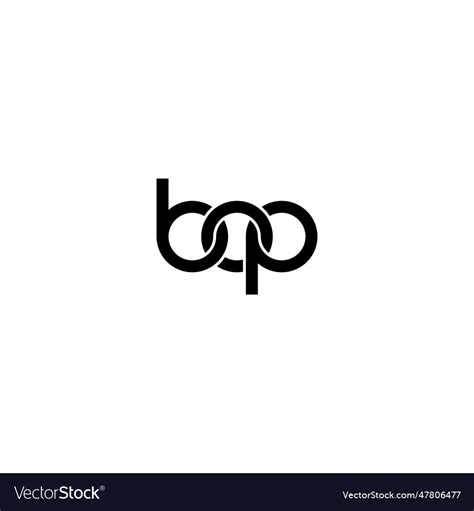 Letters bop monogram logo design Royalty Free Vector Image