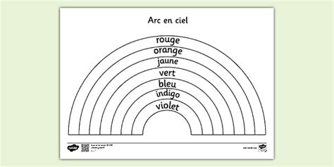 French Rainbow Colouring Sheet Teacher Made Twinkl