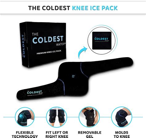 Coldest Knee Ice Pack Wrap Hot Cold Therapy For Meniscus Tear Injury Recovery Bursitis