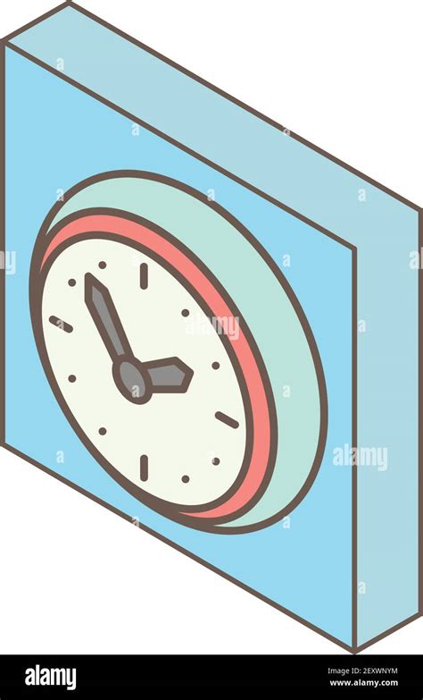 Wall Clock Icon Isometric Illustration Of Wall Clock Vector Icon For