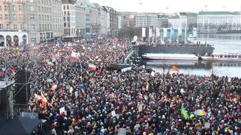 180.000 Menschen bei Demo gegen rechts in Hamburg | SHZ