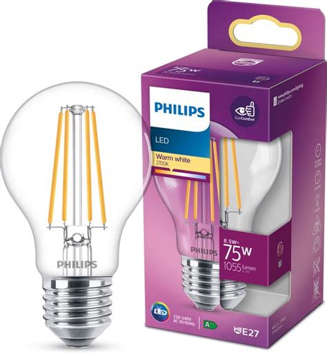 Philips Led Classic 75w E27 Ww A60 Cl Nd Srt4 Verlichting Bol