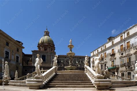 Fontana Pretoria In Palermo Sicily Is Also Called Fountain Of Shame Because Of The Nude