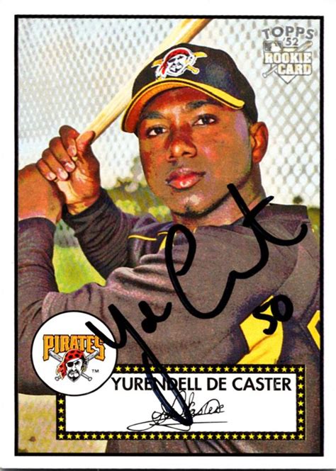 Yurendell Decaster Autographed Baseball Card Pittsburgh Pirates Jz