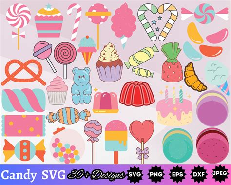 Candy SVG Candy Clipart Candy Sweets Lollipops SVG Jelly - Etsy