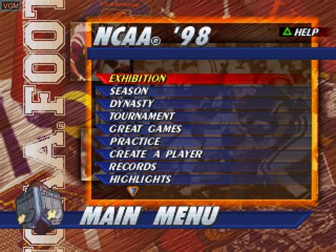 NCAA Football 98 For Sony Playstation The Video Games Museum