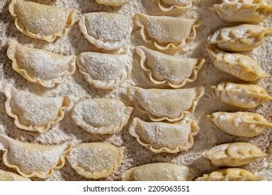 Assorted Dumplings Different Fillings Dumplings Various Stock Photo ...