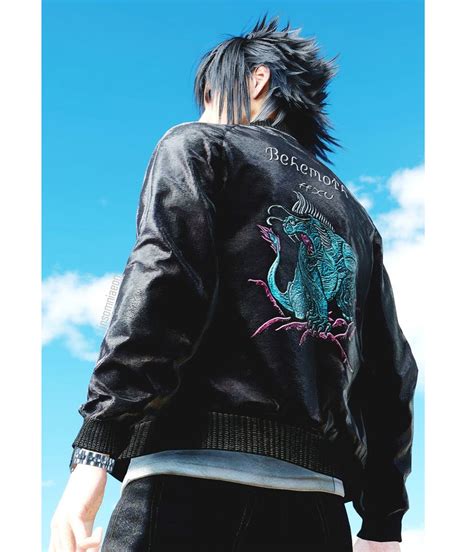 Black Final Fantasy XV Noctis Bomber Jacket - Jackets Masters