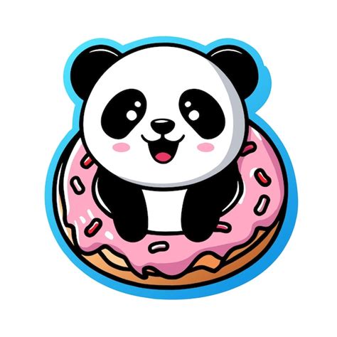 Premium Vector Cute Panda Bear Hand Drawn Flat Stylish Mascot Cartoon