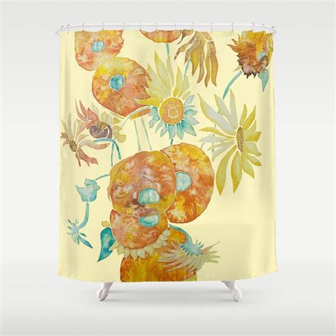 Van Gogh Inspired SunFlowers Shower Curtain By Ours For All Society6