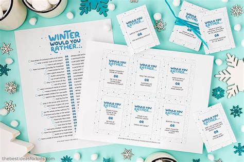 50 Winter Would You Rather (Free Printables) - The Best Ideas for Kids