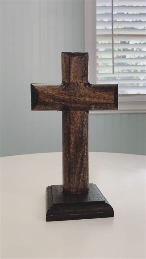 Stand Up Cross Wooden Cross Handmade Cross Cross Etsy