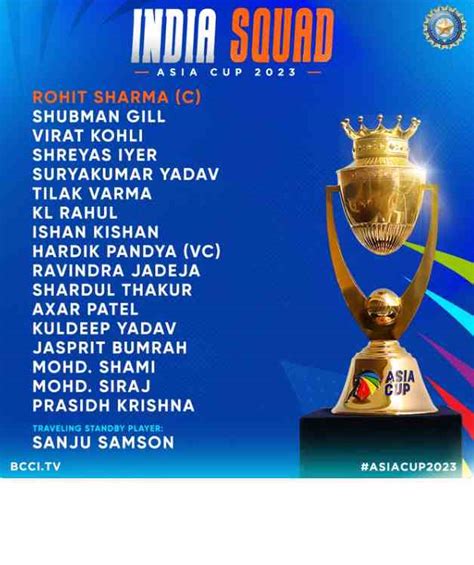 Asia Cup Schedule Teams India Squad Results And Man Of The