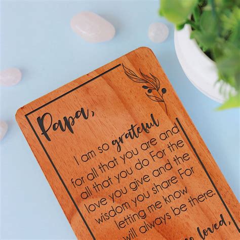 Wooden Greeting Card For Father Fathers Day Cards Dad Birthday Card