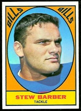 Topps Football Card Stew Barber