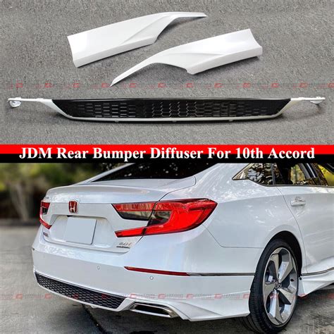 For Accord Platinum White Pearl Rear Bumper Diffuser Corner