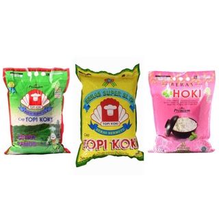 Jual Beras Premium Cap Topi Koki 5kg Hoki 5Lt Setra Ramos Super Slyp