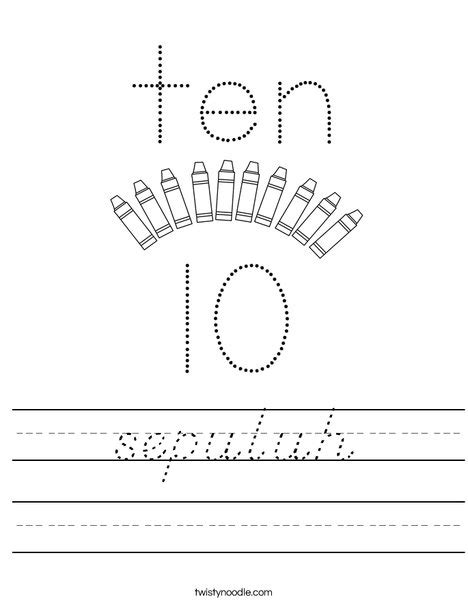 Sepuluh Worksheet Dnealian Twisty Noodle