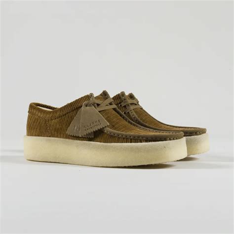 Clarks Originals Mens Wallabee Cup Shoes Tan Brown Corduroy