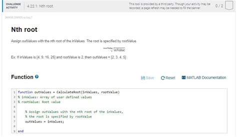 Solved Challenge Activity Nth Root This Tool Is Chegg