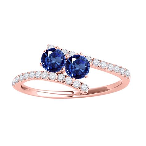 Mauli Jewels Engagement Rings For Women Carat Two Stone Sapphire