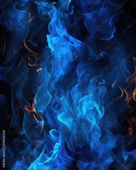 Isolated Blue Fire Background Design â€“ Blaze Your Design with Hot ...