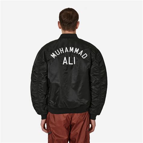 Alpha Industries X Muhammad Ali Ma 1 Bomber Jacket Herren Schwarz Ebay