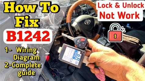 B1242 Wireless Door Lock Tuner Circuit Toyota Lock Unlock Problem