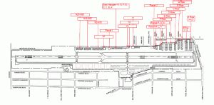 Airport Map with Hangars