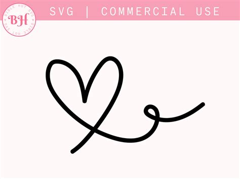 Flourish Heart Svg Calligraphy Flourish Fancy Heart Svg Hand Drawn