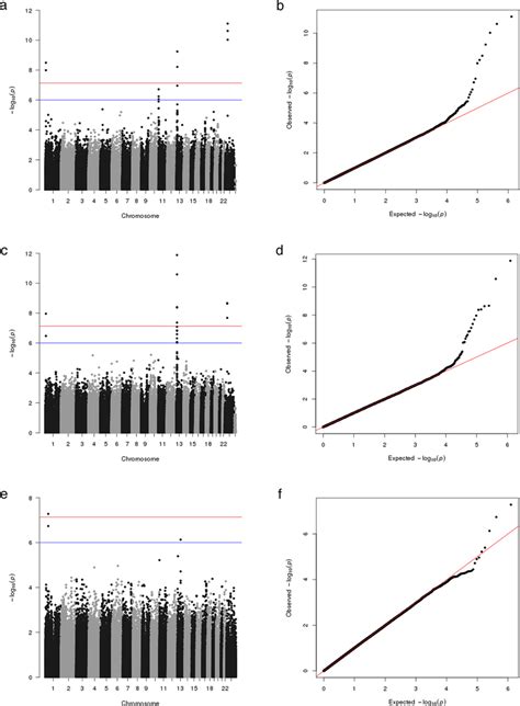 Results Of The Discovery Stage Genome Wide Association Study Manhattan