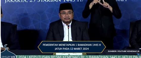 Hasil Sidang Isbat Kementerian Agama Tetapkan Ramadhan H Jatuh