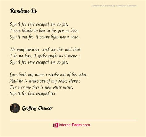 Rondeau Iii Poem by Geoffrey Chaucer