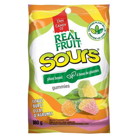 Dare Real Fruit Sours Gummies Citrus Burst 180 G Party City