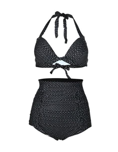 Modera Biquini Vintage Hot Pant Retrô Bolas Bikini Cintura Alta B10