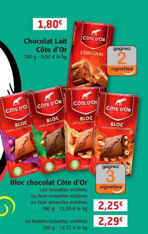 Promo Chocolat Lait Côte D or Bloc Chocolat Côte D or chez Colruyt