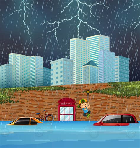 Best Town Flood Illustrations Royalty Free Vector Graphics And Clip Art