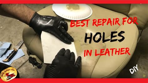 Best Method To Repair A Hole In Leather Or Vinyl Seats Youtube