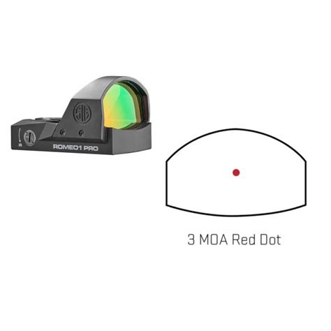 Sig Sauer Romeo 1 Pro 1x30mm Red Dot Sight Black 3 Moa Fits M17 M18