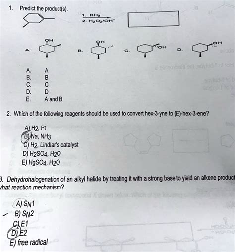 Solved Predict The Product S Eha Haooh Oh Toh S D A