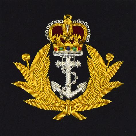 Royal Navy Embroidered Blazer Badge Queen S Crown Jeremy Tenniswood